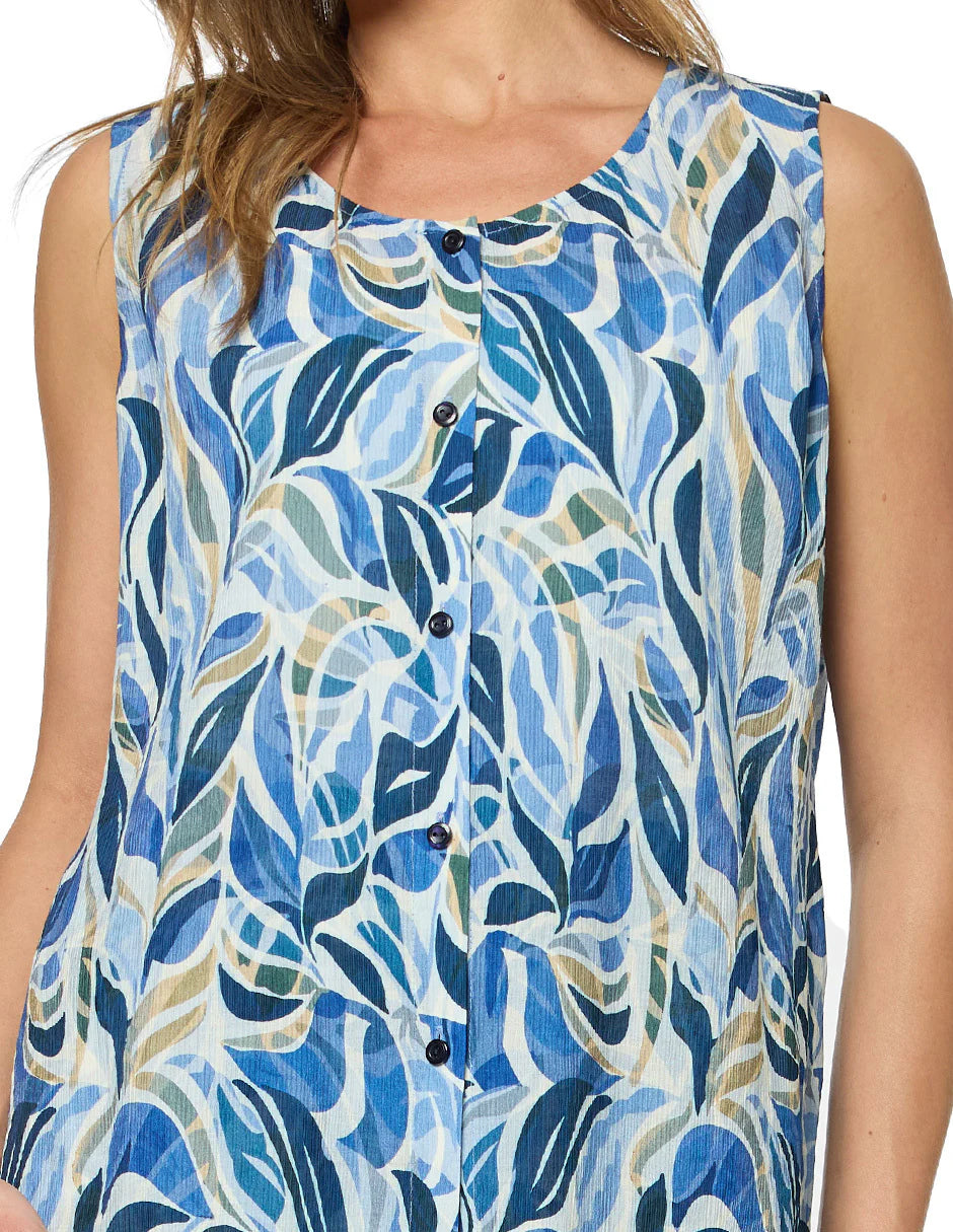 BLUSA AZUL ESTAMPADA 126145