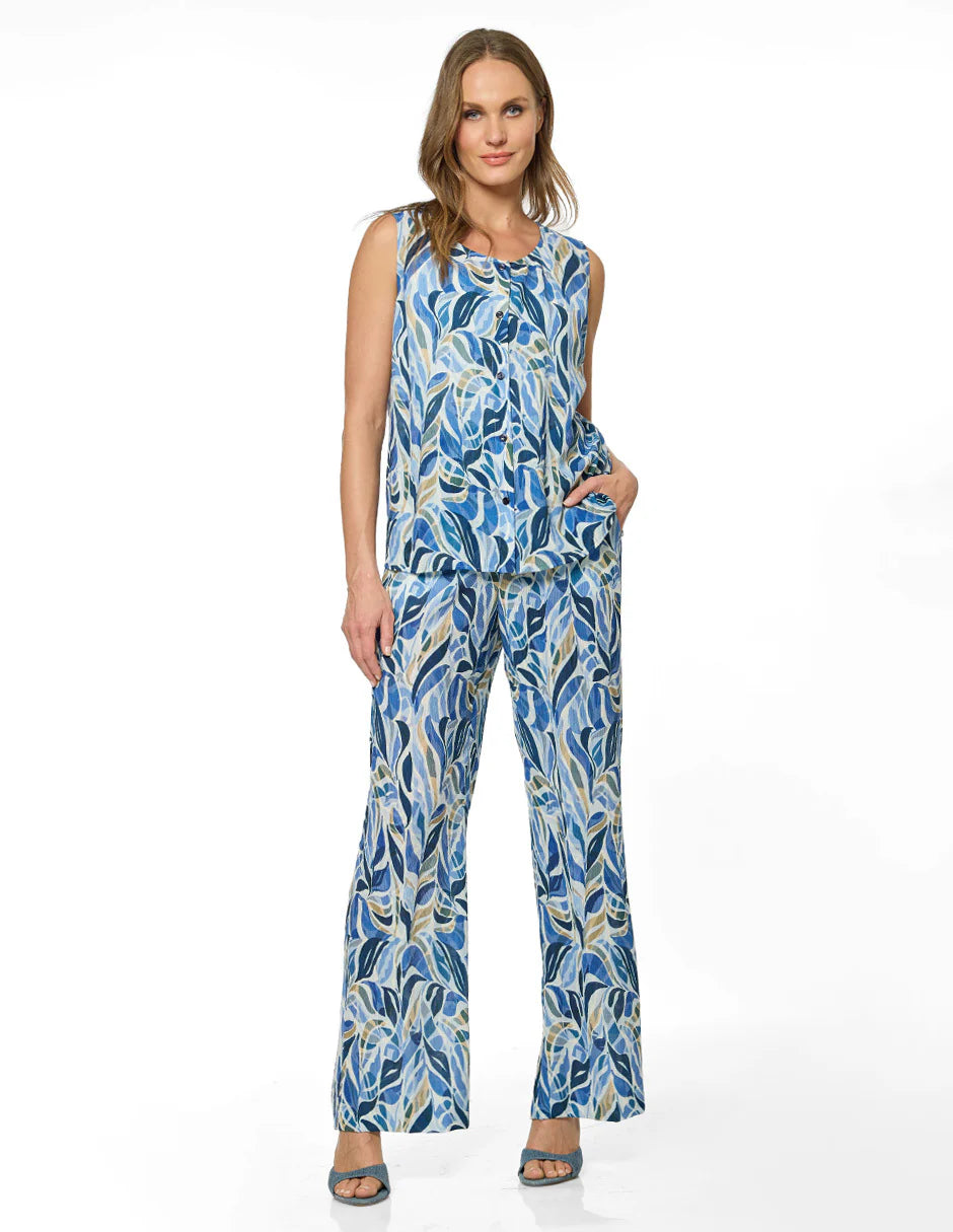 PANTALÓN AZUL ESTAMPADO 126143