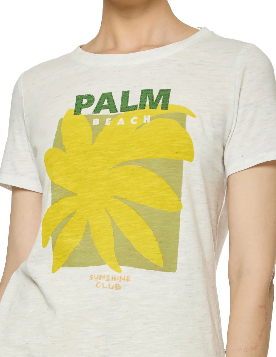BLUSA BEIGE PALMERA AMARILLA 126441