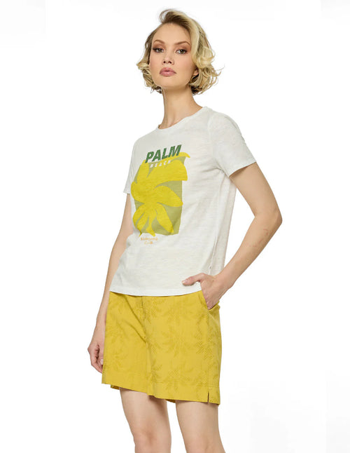BLUSA BEIGE PALMERA AMARILLA 126441