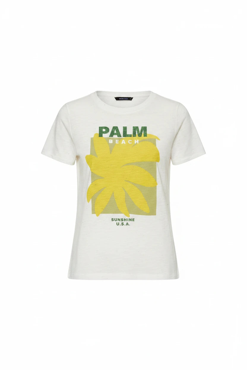 BLUSA BEIGE PALMERA AMARILLA 126441