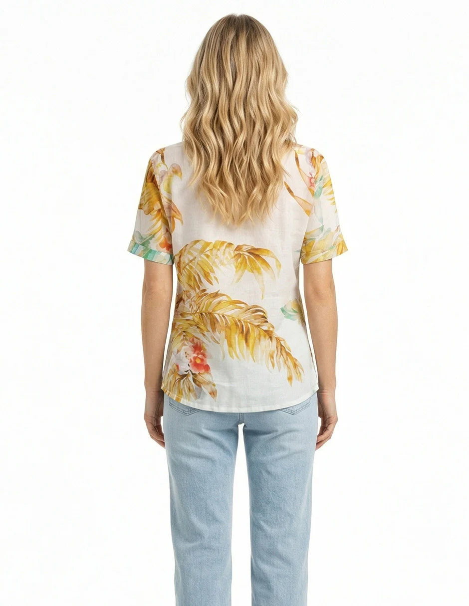 BLUSA BLANCA ESTAMPADA 126889