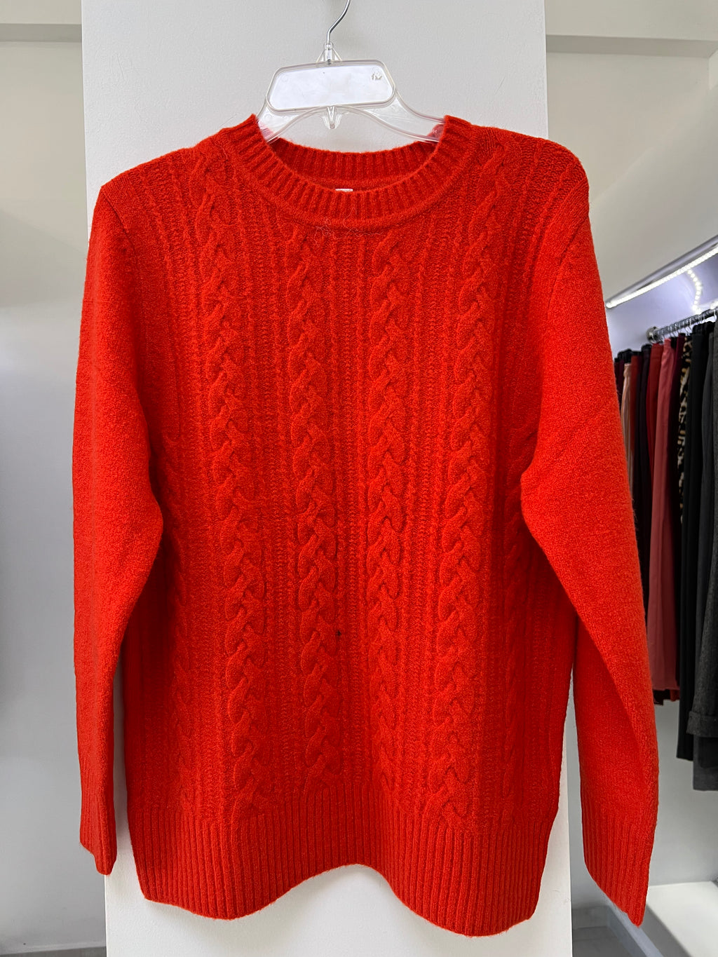 SUÉTER TEJIDO NARANJA/AZUL