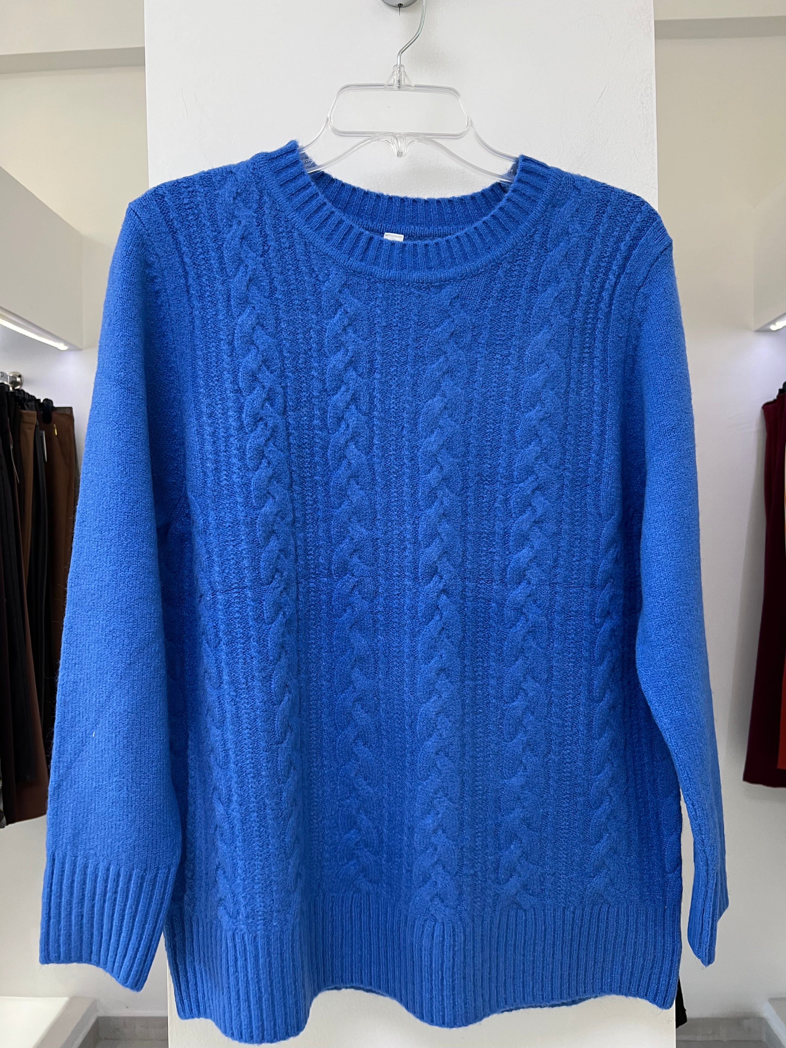 SUÉTER TEJIDO NARANJA/AZUL