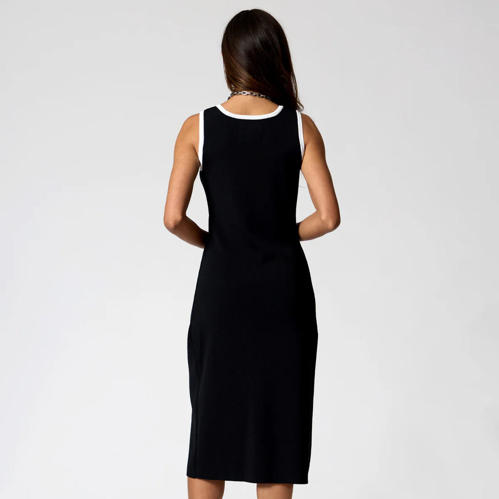 VESTIDO MIDI NEGRO R16038