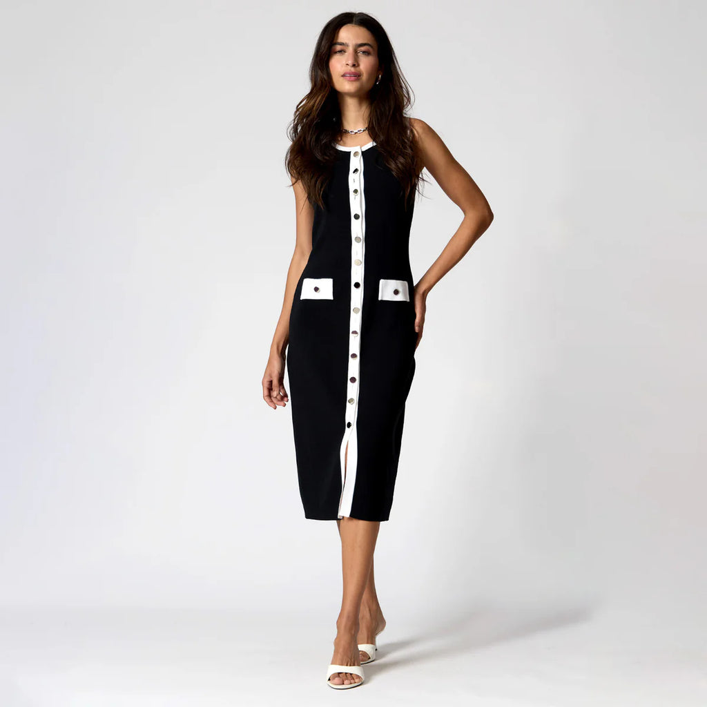VESTIDO MIDI NEGRO R16038