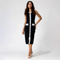 VESTIDO MIDI NEGRO R16038
