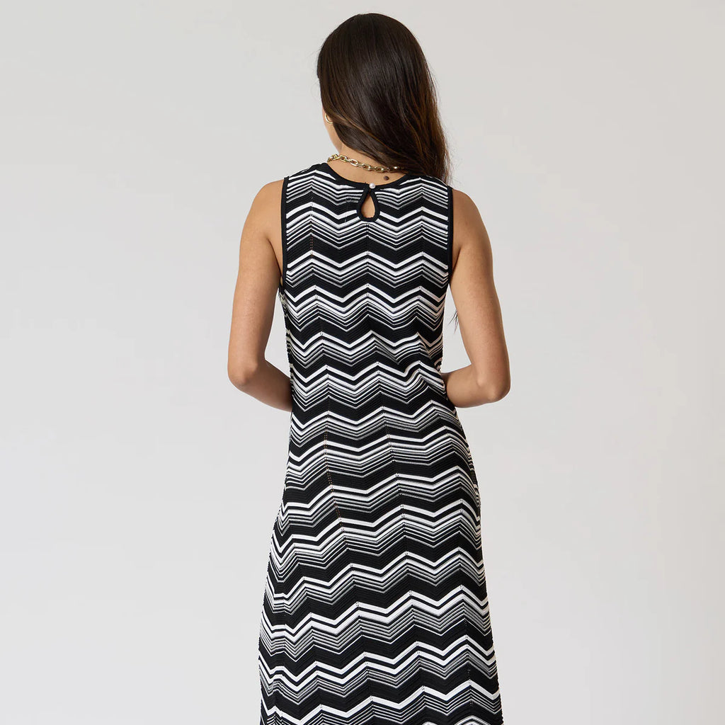 VESTIDO MIDI NEGRO ESTAMPADO R16031