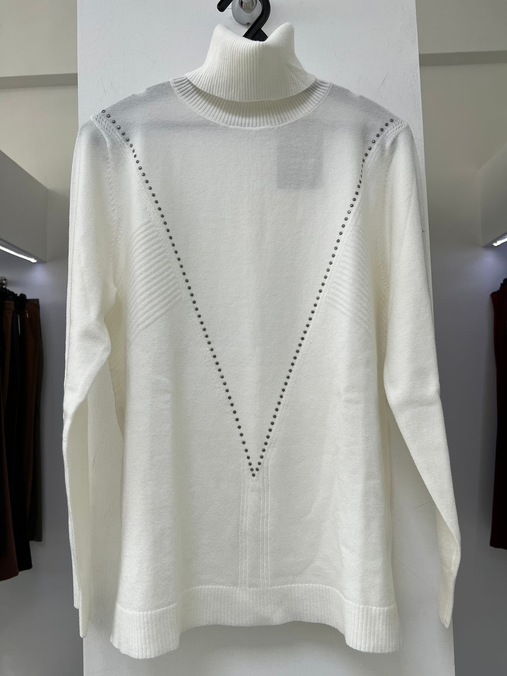 SUÉTER BLANCO/NARANJA/LILA