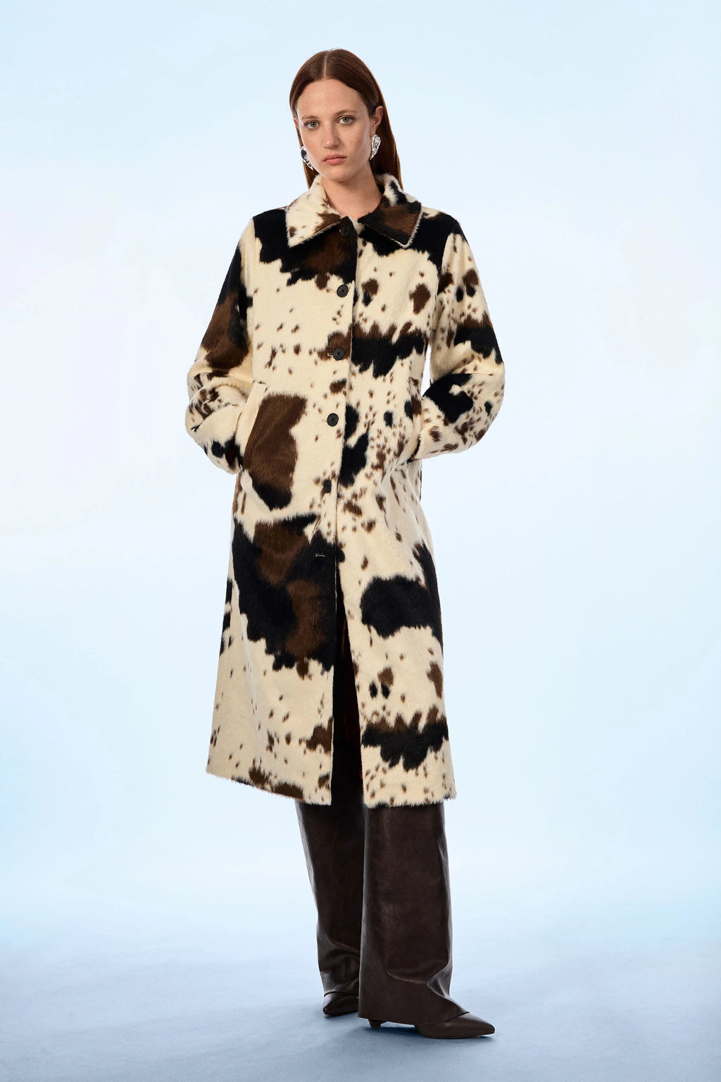ABRIGO BEIGE PRINT VACA 264944