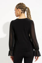 Cargar imagen en el visor de la galería, BLUSA NEGRA / FIUSCHA HERRAJE

