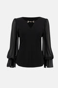BLUSA NEGRA / FIUSCHA HERRAJE