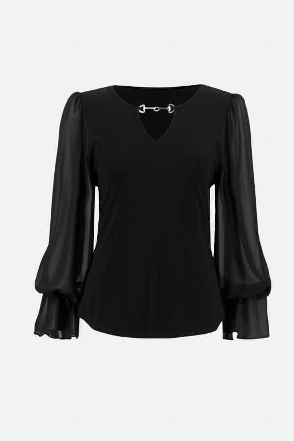 BLUSA NEGRA / FIUSCHA HERRAJE