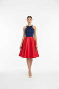 VESTIDO AZUL/NARANJA