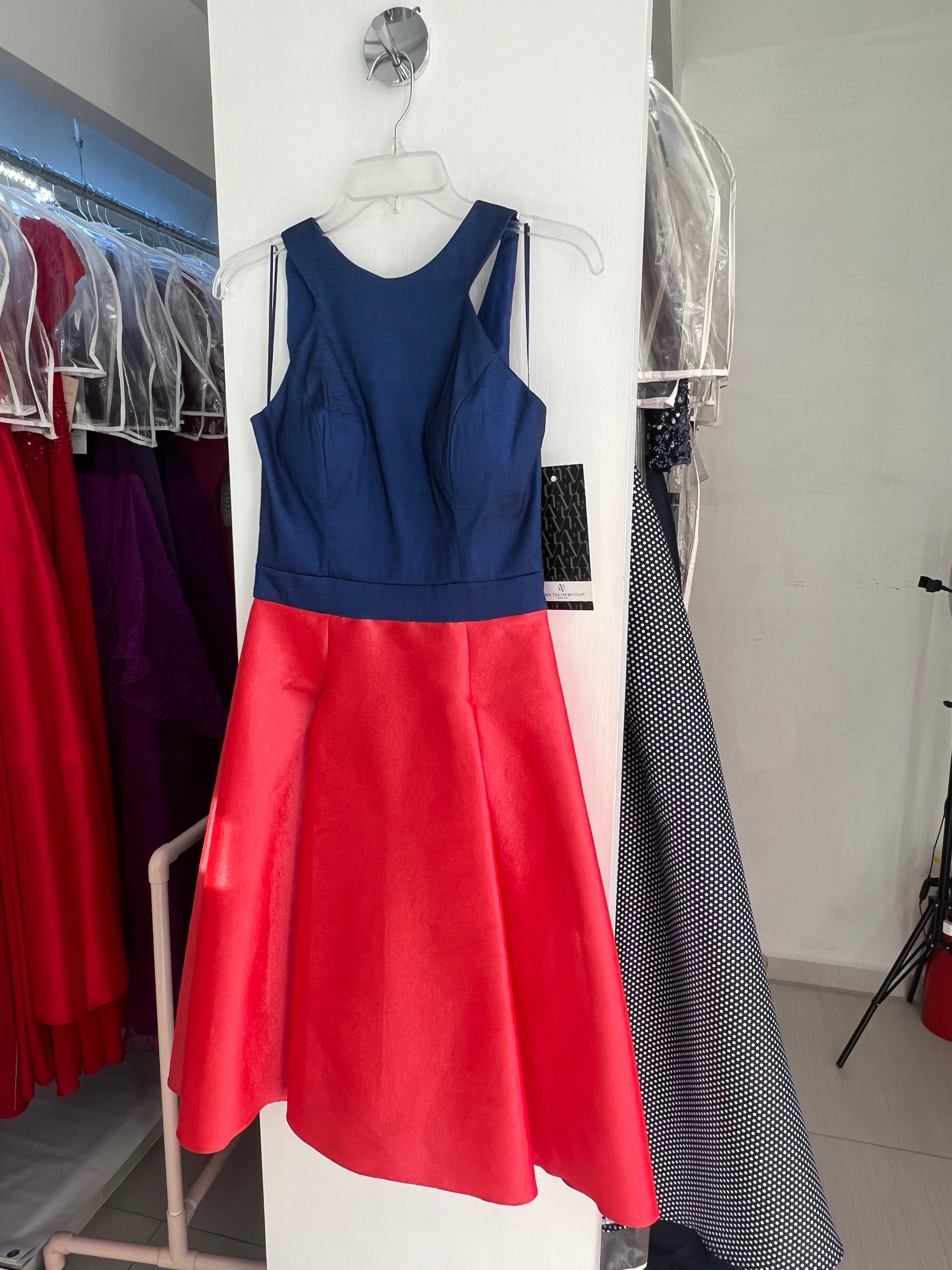 VESTIDO AZUL/NARANJA