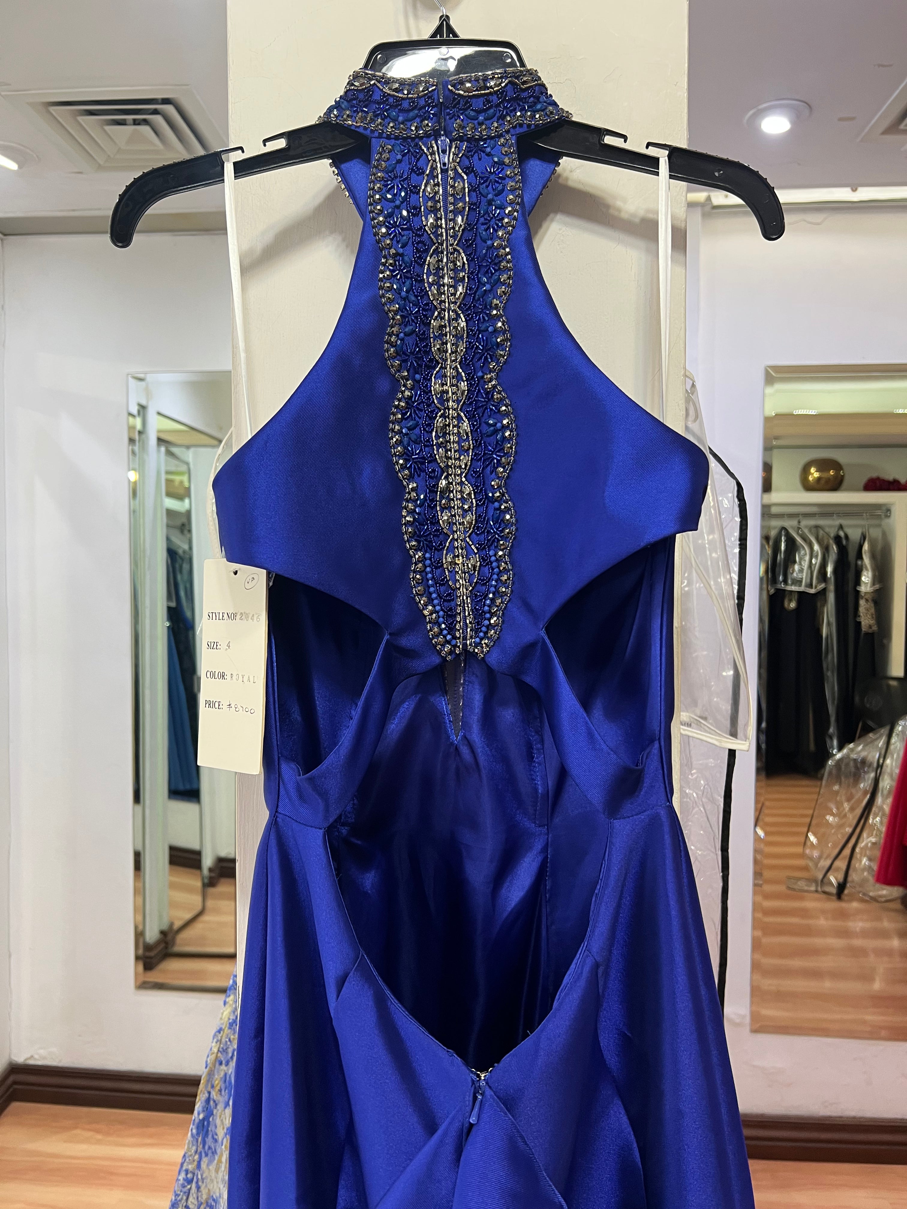 VESTIDO LARGO AZUL SIRENA
