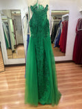 VESTIDO VERDE BORDADO