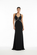 VESTIDO LARGO NEGRO