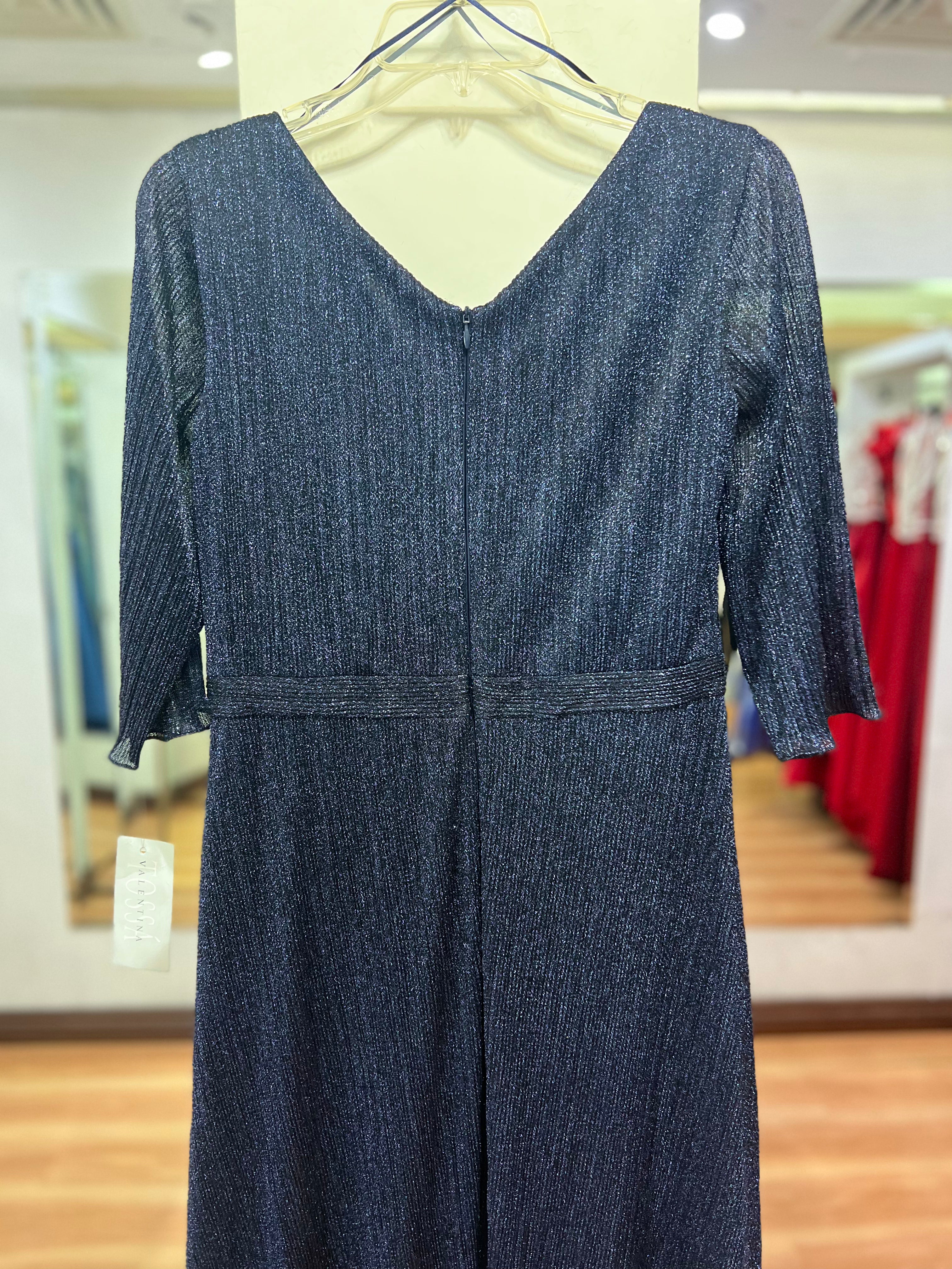 VESTIDO LARGO AZUL MARINO