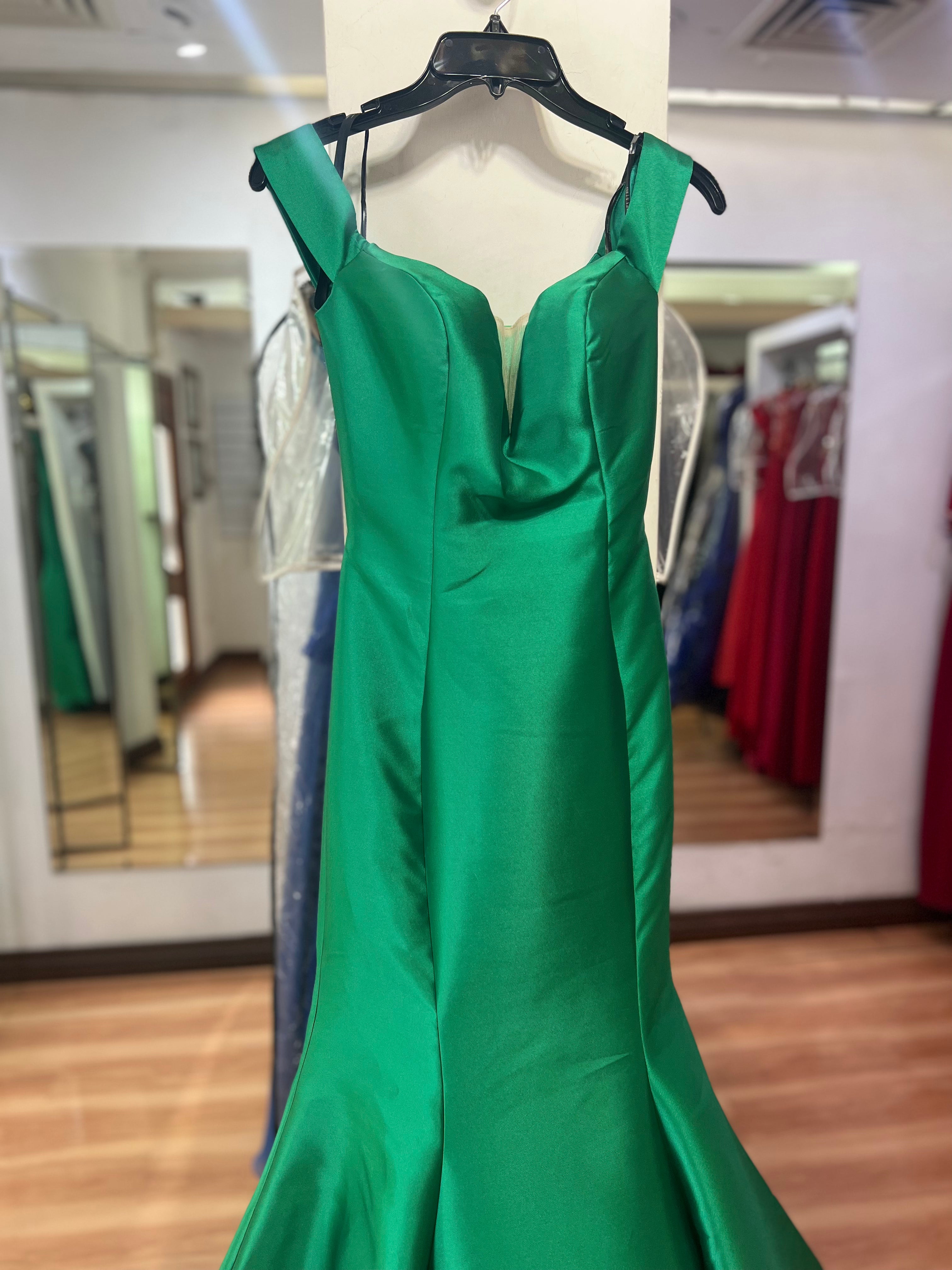 VESTIDO LARGO VERDE SIRENA
