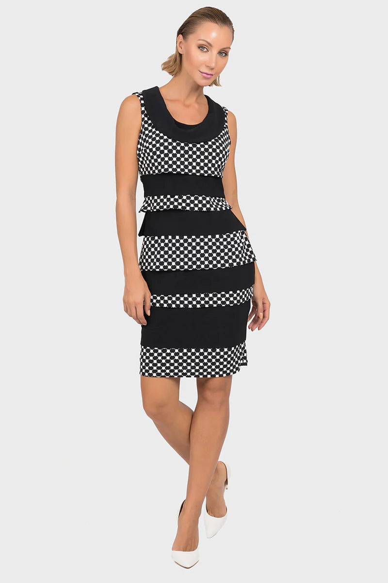 VESTIDO CORTO NEGRO/BLANCO