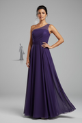 VESTIDO LARGO MORADO UN HOMBRO