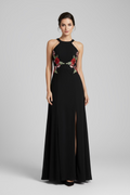VESTIDO LARGO NEGRO 8652NG01
