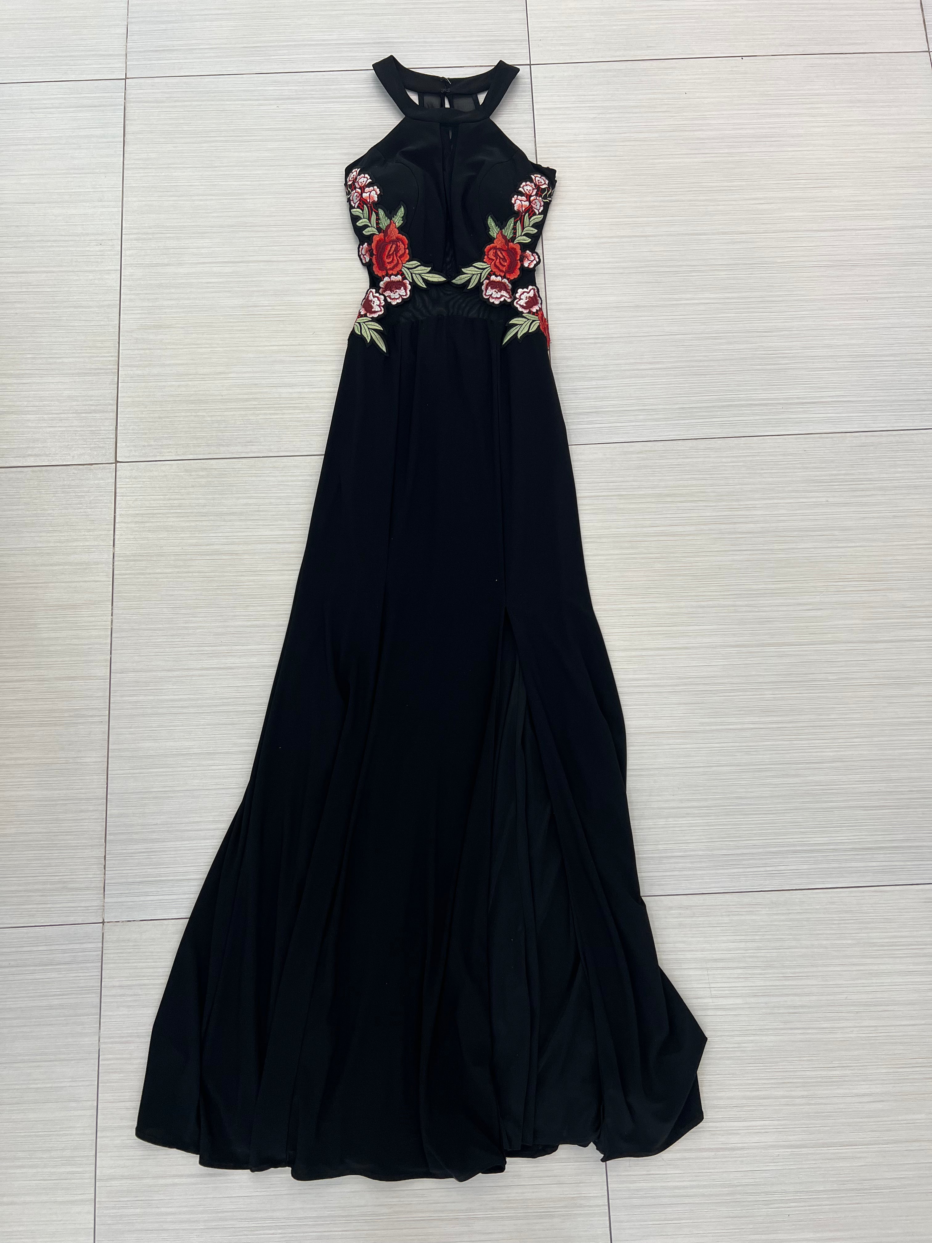 VESTIDO LARGO NEGRO