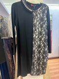 VESTIDO CORTO NEGRO CON ENCAJE