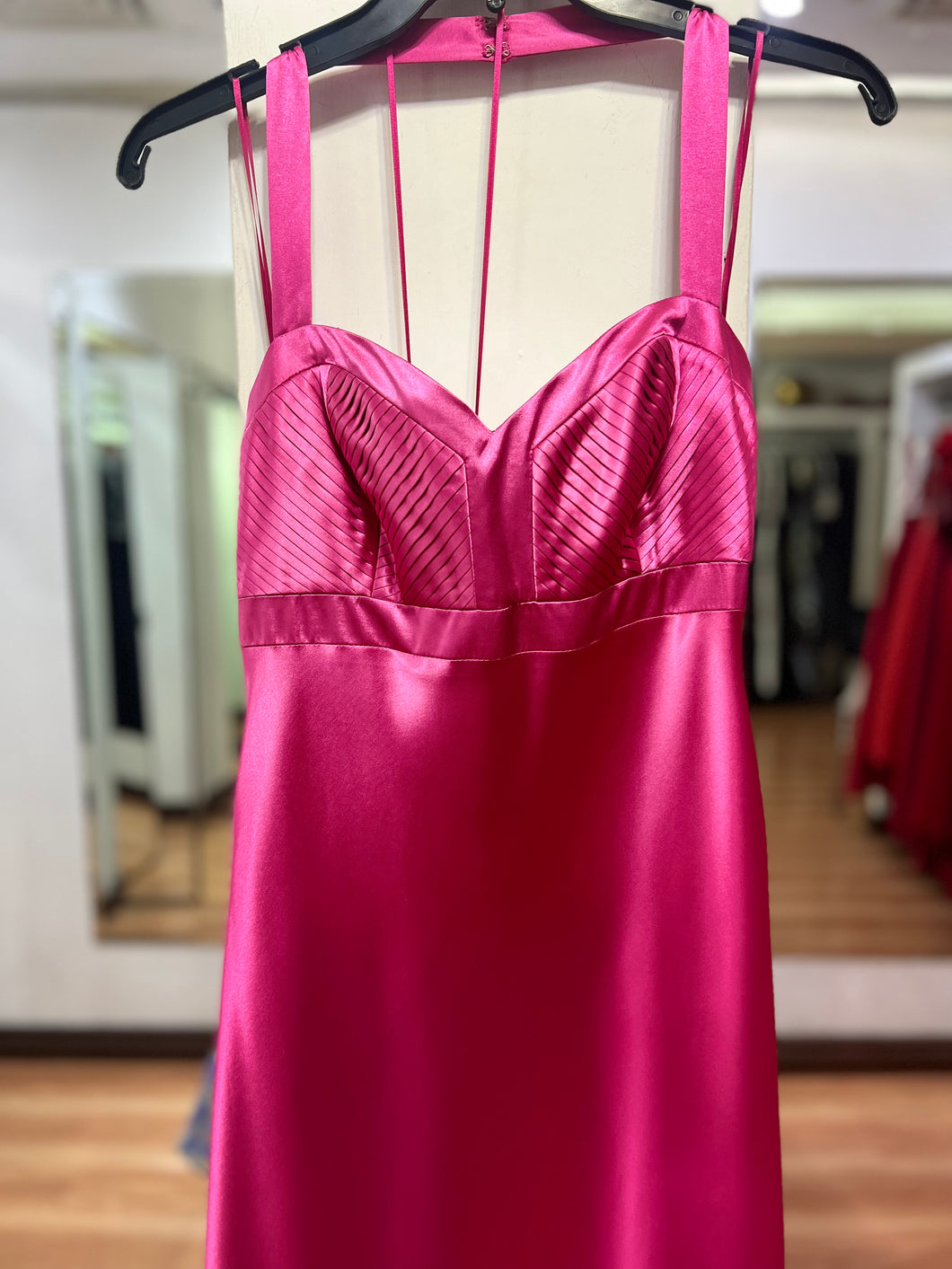 VESTIDO LARGO ROSA HALTER