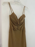 VESTIDO LARGO DORADO TIRANTES