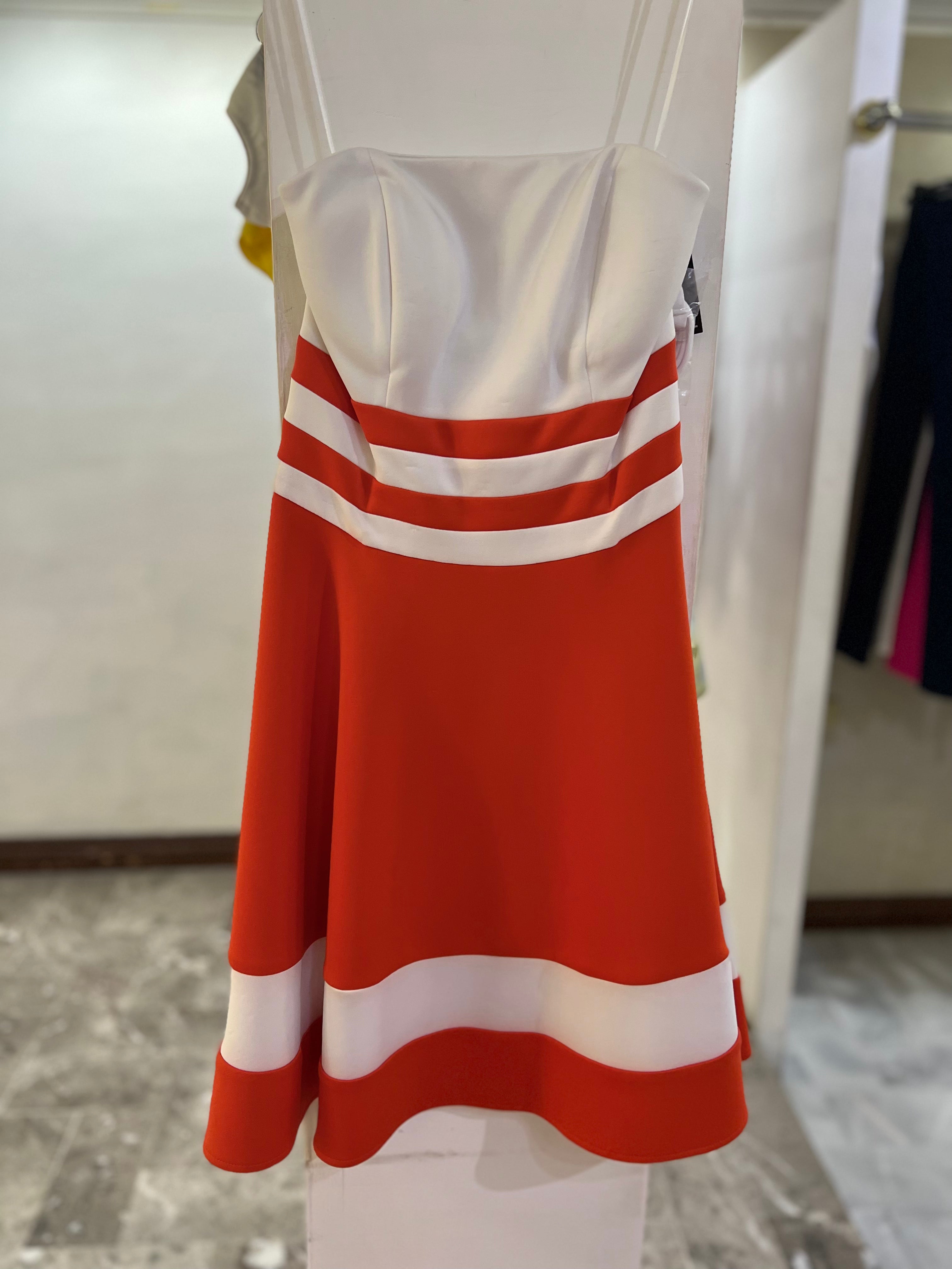 VESTIDO NARANJA/NEGRO