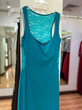 VESTIDO LARGO AQUA ENCAJE