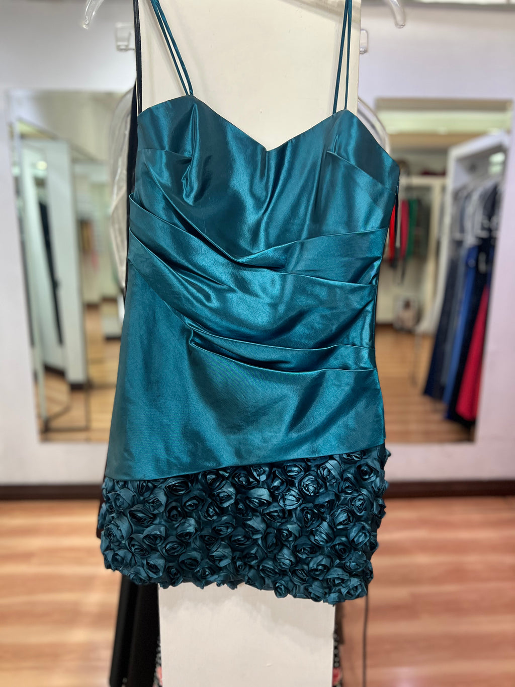 VESTIDO TURQUESA TIRANTES