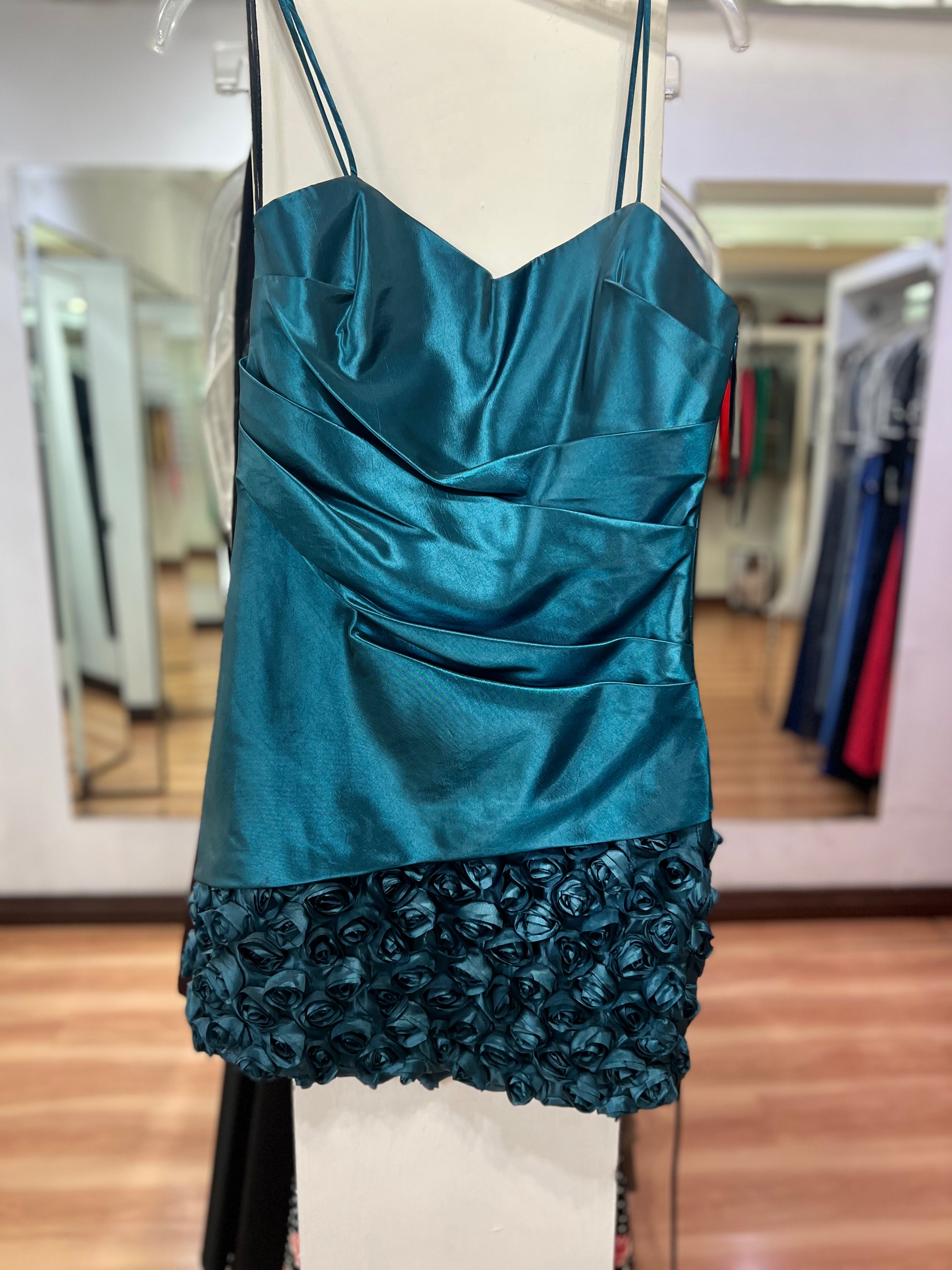 VESTIDO TURQUESA TIRANTES