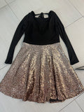 VESTIDO CORTO NEGRO DORADO