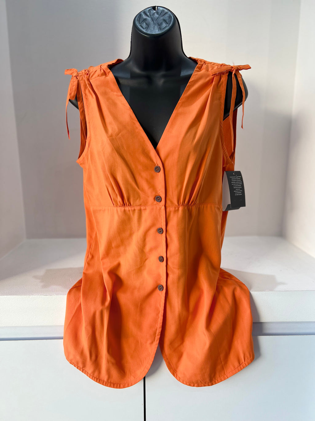 BLUSA NARANJA/NEGRA
