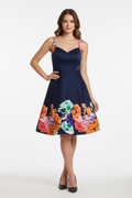 VESTIDO AZUL ESTAMPADO