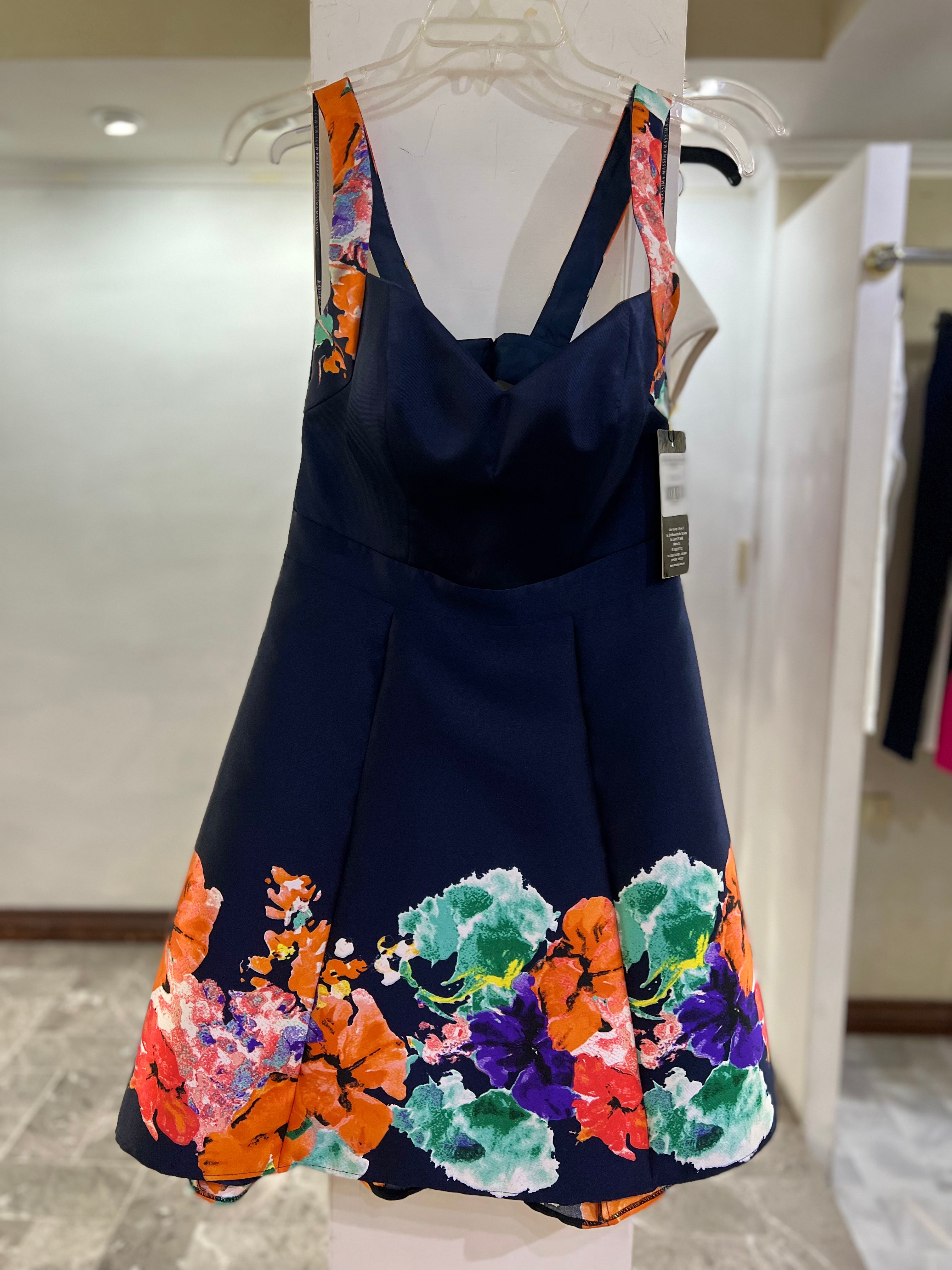 VESTIDO AZUL ESTAMPADO