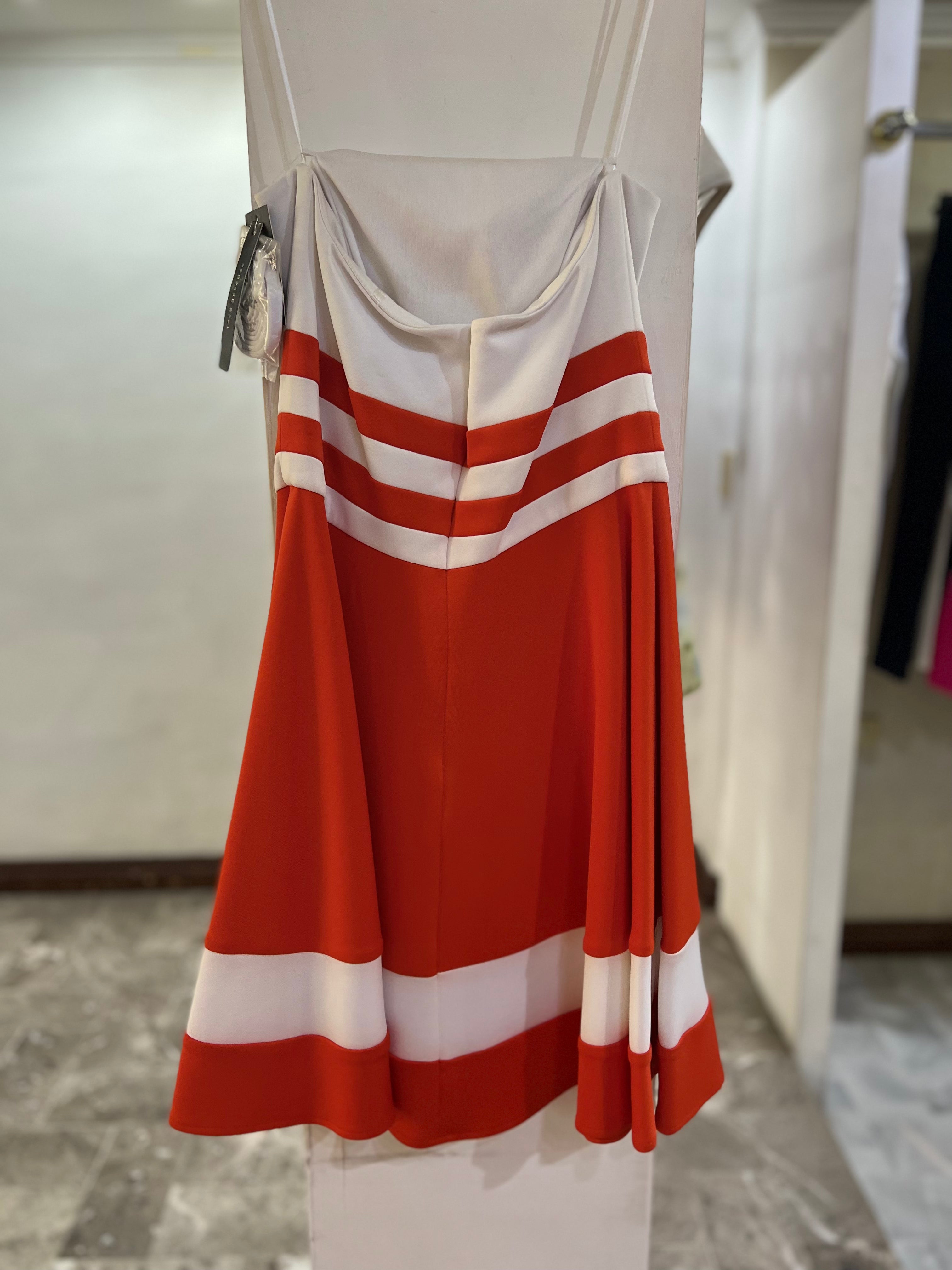 VESTIDO NARANJA/NEGRO