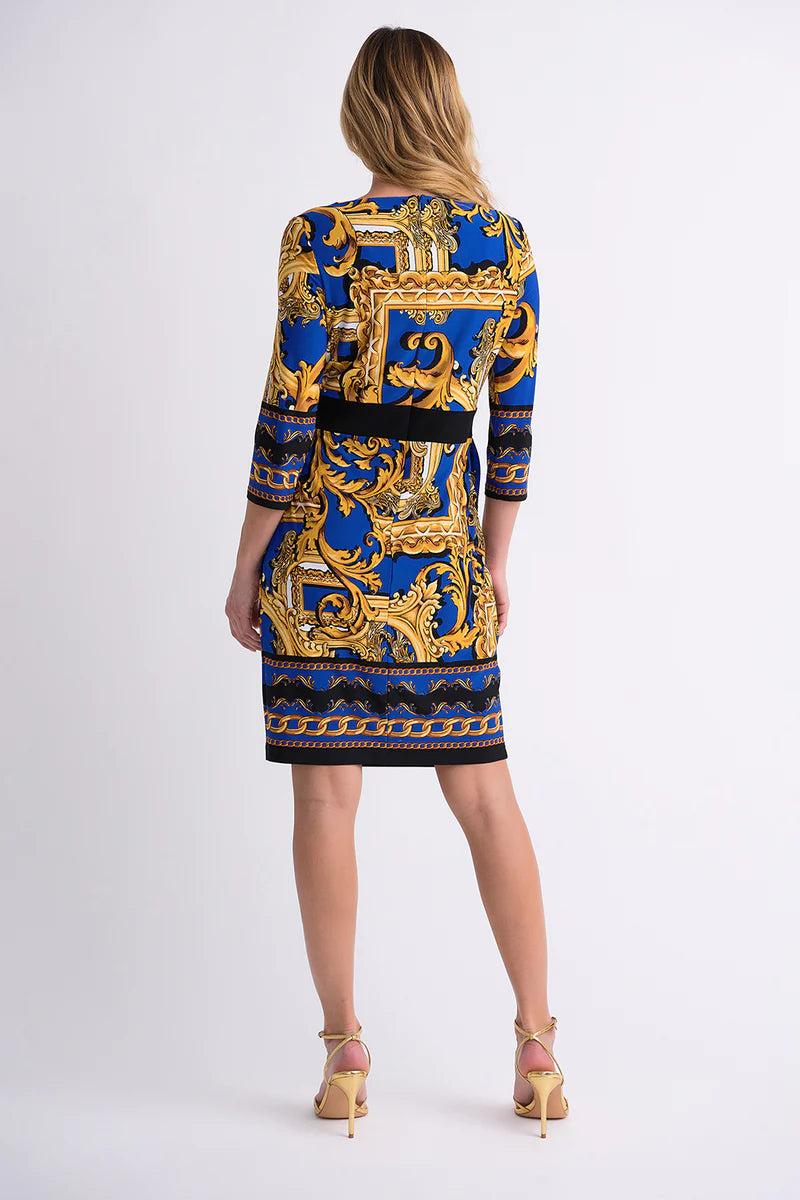 VESTIDO AZUL ESTAMPADO