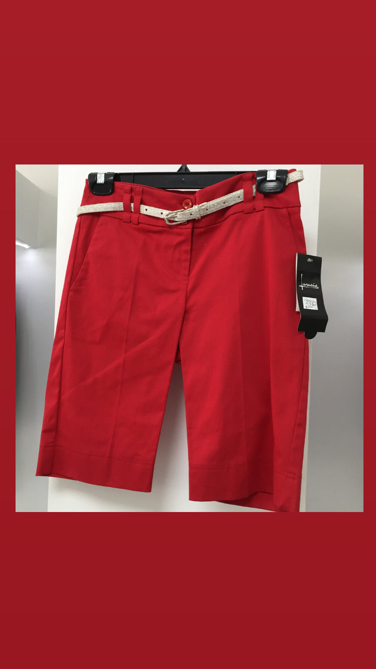 SHORT BERMUDA ROJO/BLANCO