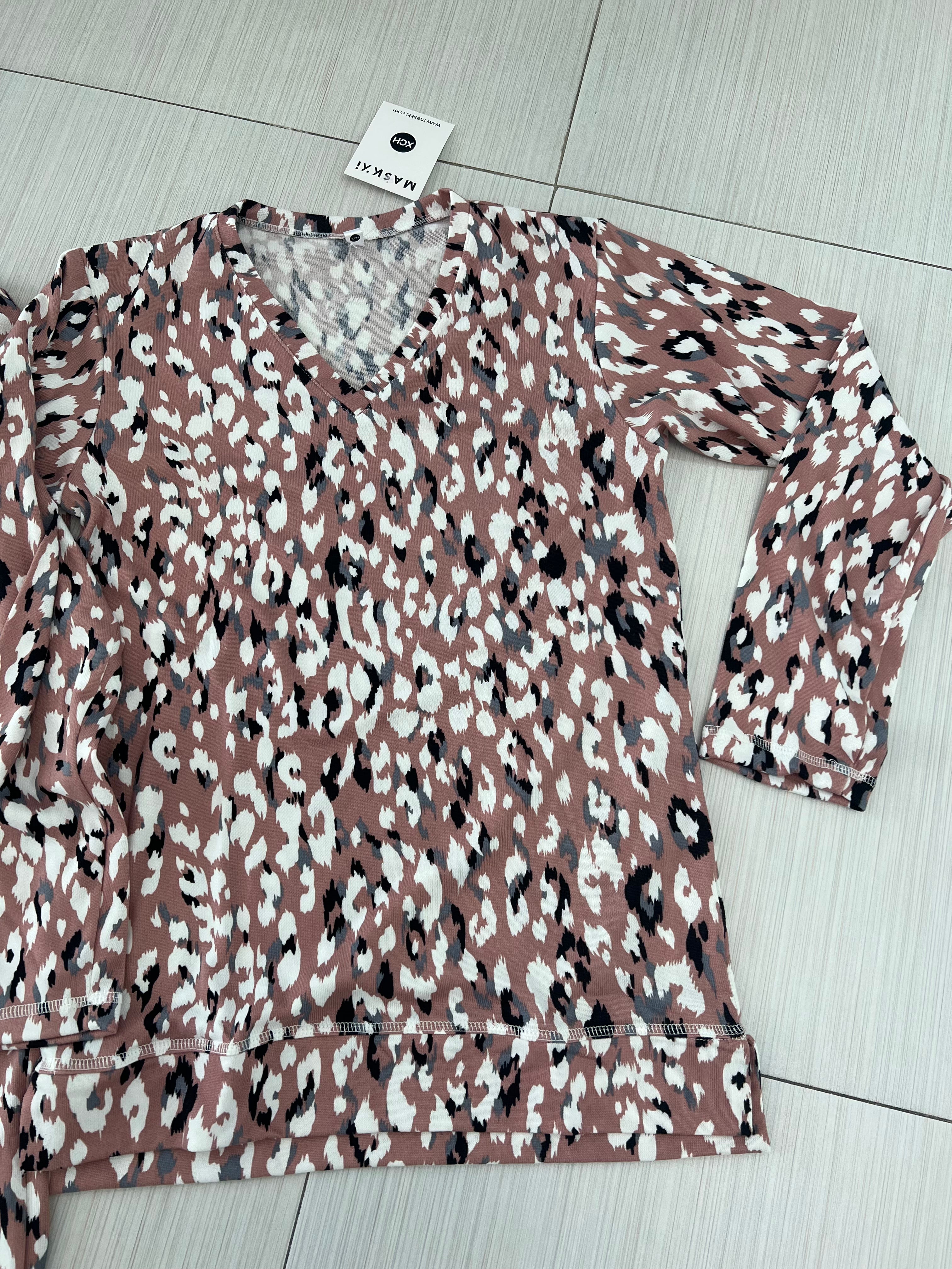 PIJAMA ROSA ESTAMPADA