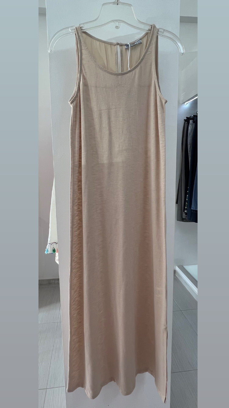 VESTIDO MAXI BEIGE
