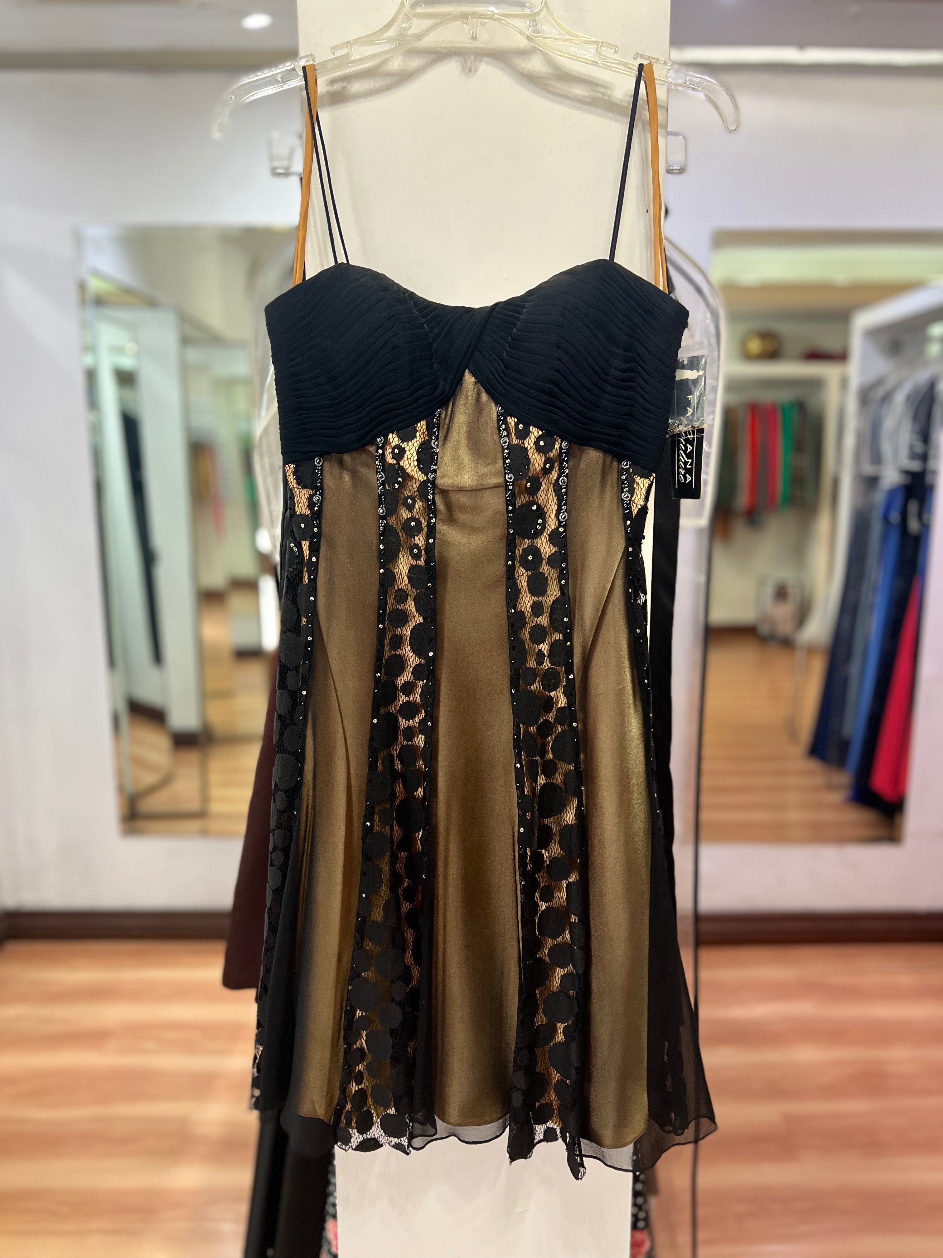 VESTIDO NEGRO Y AMARILLO