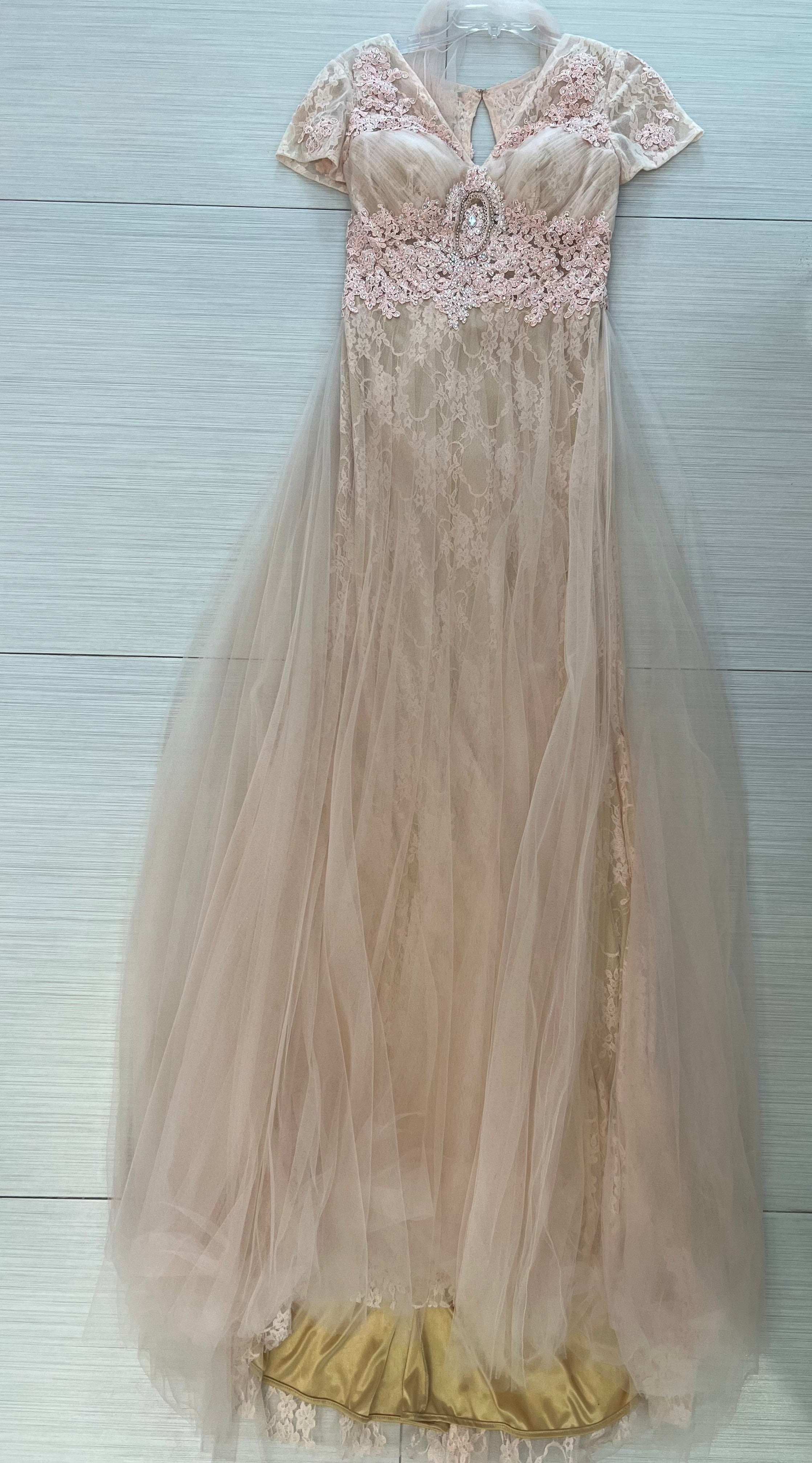 VESTIDO LARGO PALO DE ROSA