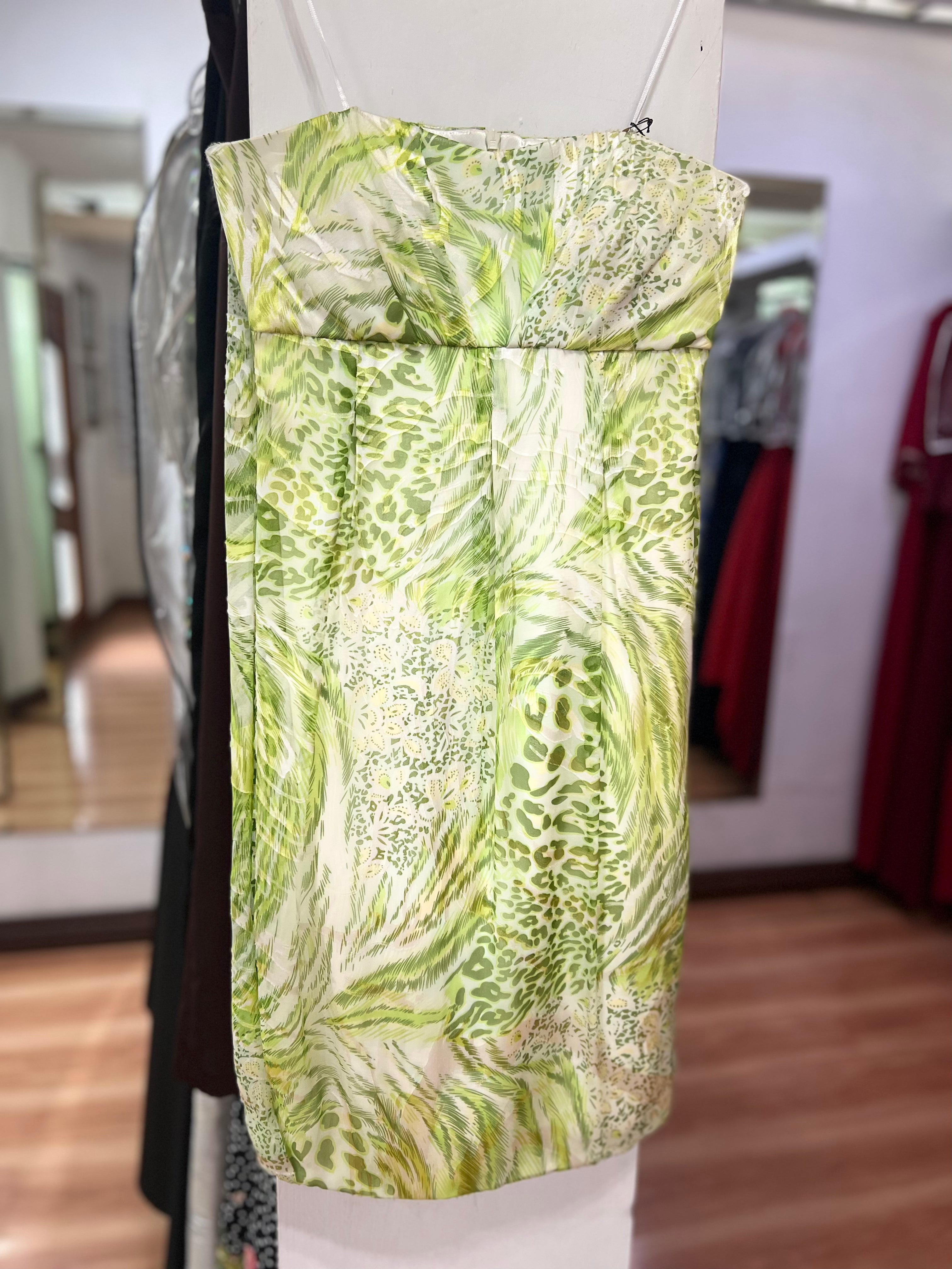 VESTIDO VERDE ESTAMPADO