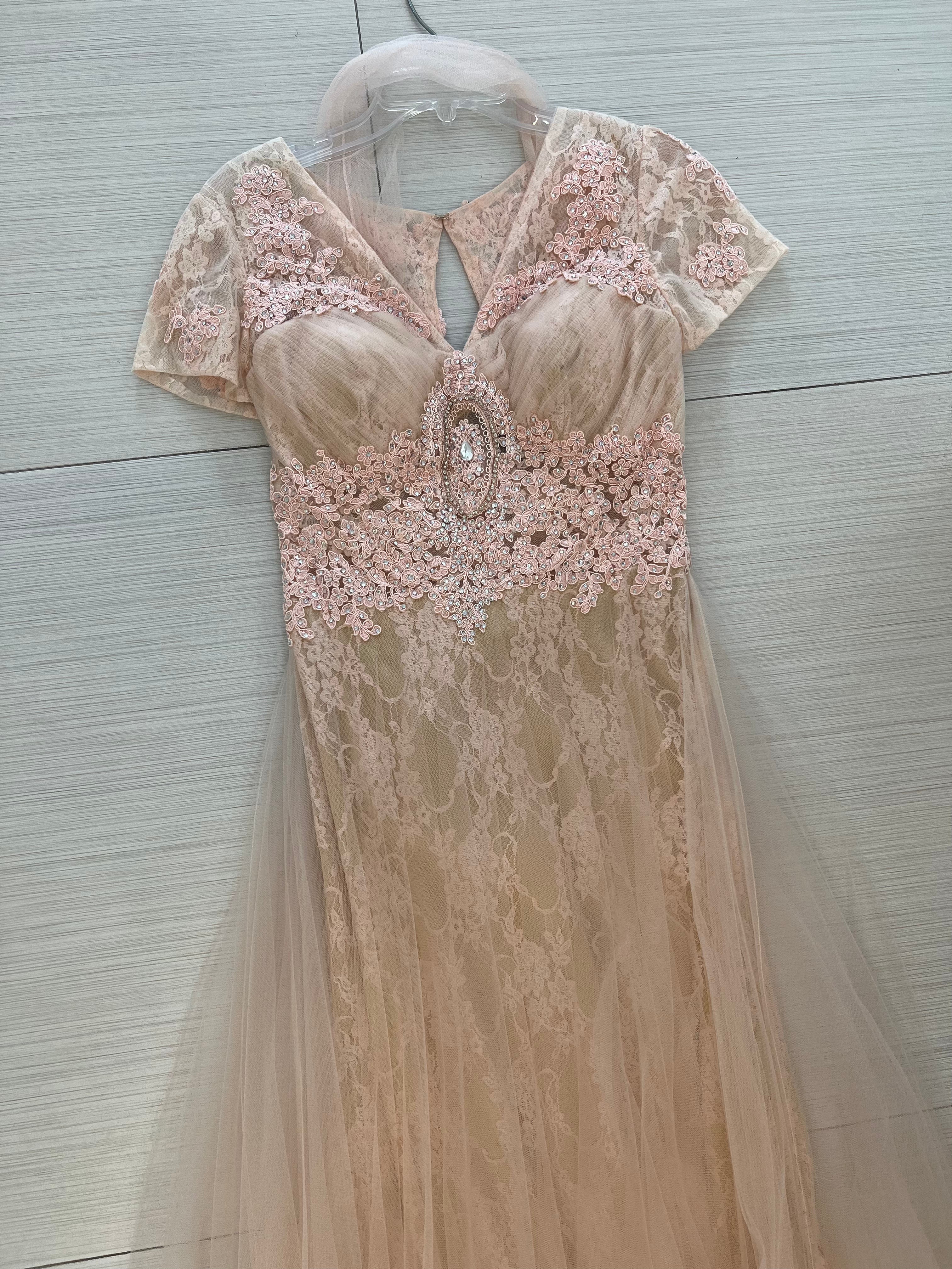 VESTIDO LARGO PALO DE ROSA