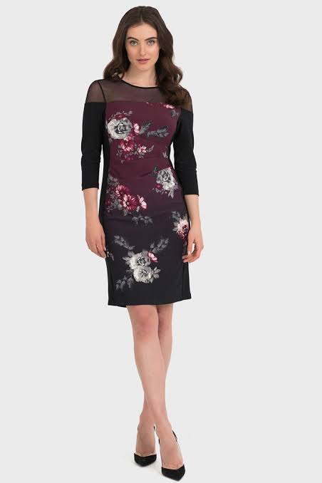 VESTIDO CORTO NEGRO ESTAMPADO