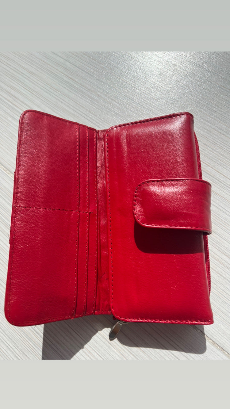 CARTERA NEGRO/BEIGE/ROJO
